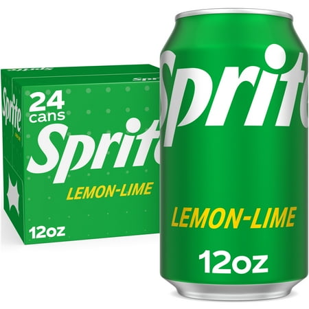 Sprite Lemon Lime Soda Pop, 12 fl oz, 24 Pack Cans