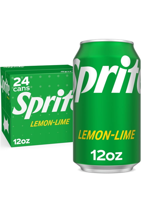 Lemon-Lime Caffeine Free Soda Pop Cans, 12 fl oz, 24 Pack