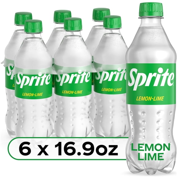 Sprite Lemon Lime Soda Pop, 16.9 fl oz, 6 Pack Bottles
