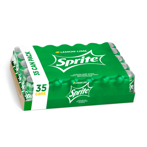 Sprite Lemon-Lime Soda Soft Drink Cans, 12 fl oz, 35 Pack Refreshing Crisp Citrus Beverage