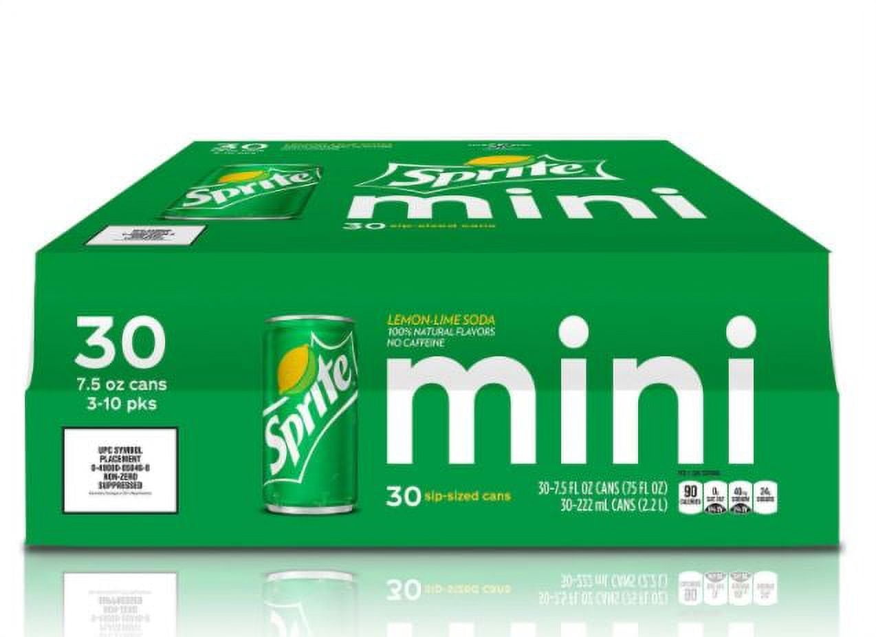 Sprite Mini Cans - 30pk of 7.5oz, Crisp & Clean Thirst Quenching