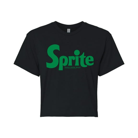 Sprite - Monochrome - Juniors Cropped Cotton Blend T-Shirt