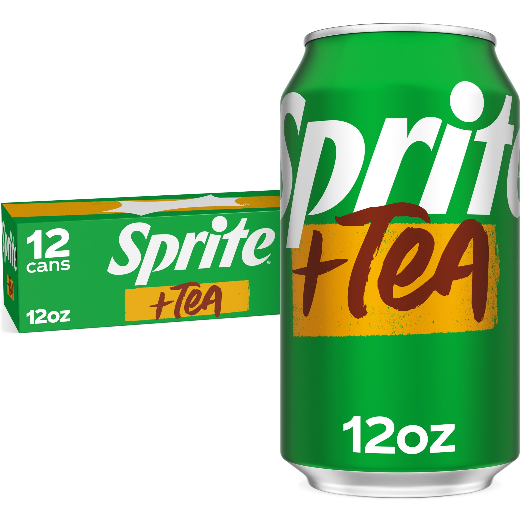 Sprite + Tea, Lemon-Lime and Tea Flavored Soda , 12 fl oz, 12 pack