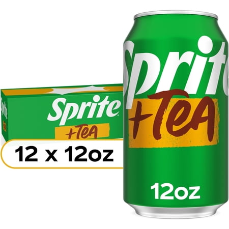 Sprite + Tea, Lemon-Lime and Tea Flavored Soda , 12 fl oz, 48 pack