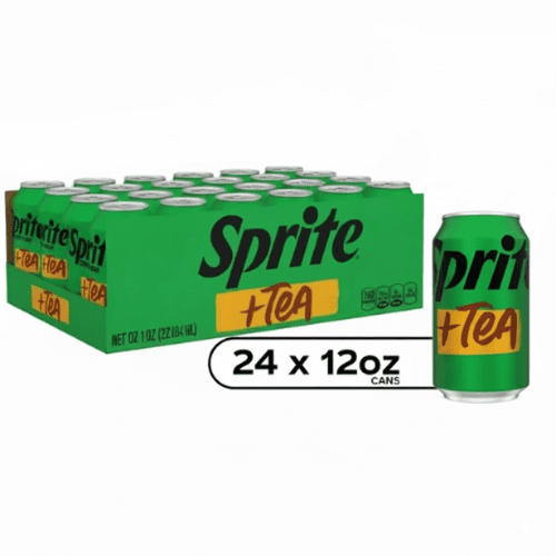 Sprite + Tea Lemon-Lime and Tea Flavored Soda, 12 fl oz Cans, 24 Pack  Refreshing Citrus & Tea Fusion Drink