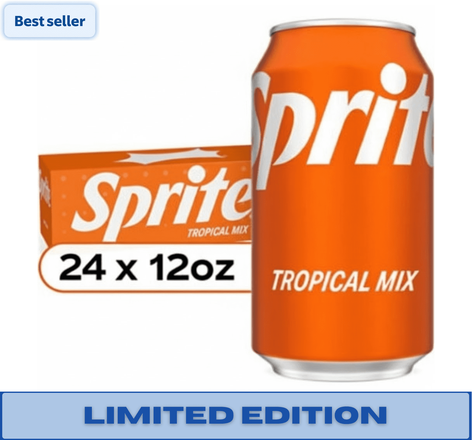 Sprite Tropical Mix Soda, 12 fl oz Cans, 24-Pack