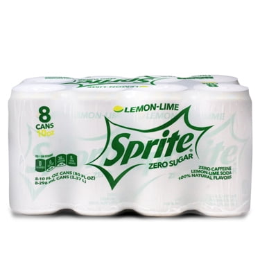 Sprite Zero Lemon Lime, Soft Drink, 8 Pack 10 fl oz Aluminum Cans ...