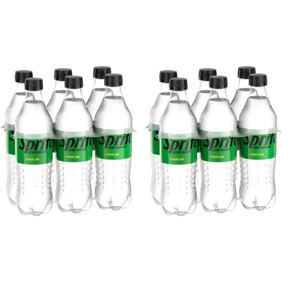 Sprite Zero Sugar Lemon Lime Diet Soda Pop Soft Drinks, 16.9 fl oz, 12 Pack