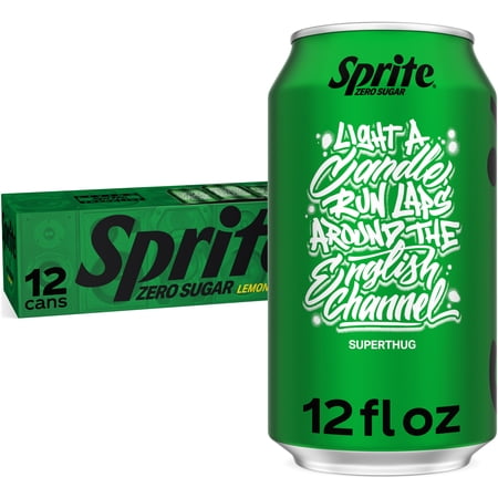 Sprite Zero Sugar Lemon-Lime Caffeine Free Soda Pop Fridge Pack Cans, 12 fl oz, 12 Pack