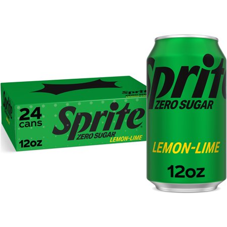 Sprite Zero Sugar Lemon Lime Soda Pop, 12 fl oz, 24 Pack Cans