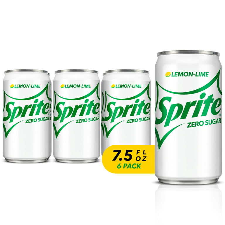 Sprite Zero Sugar Soda 7.5oz Mini Cans, Quantity of 12 