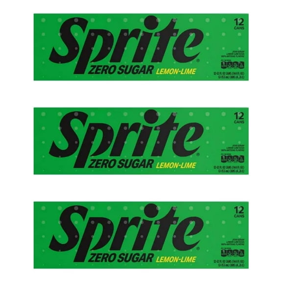Sprite Zero Sugar Soda Cans, 12 Fl Oz (Zero Sugar, 36 Pack)