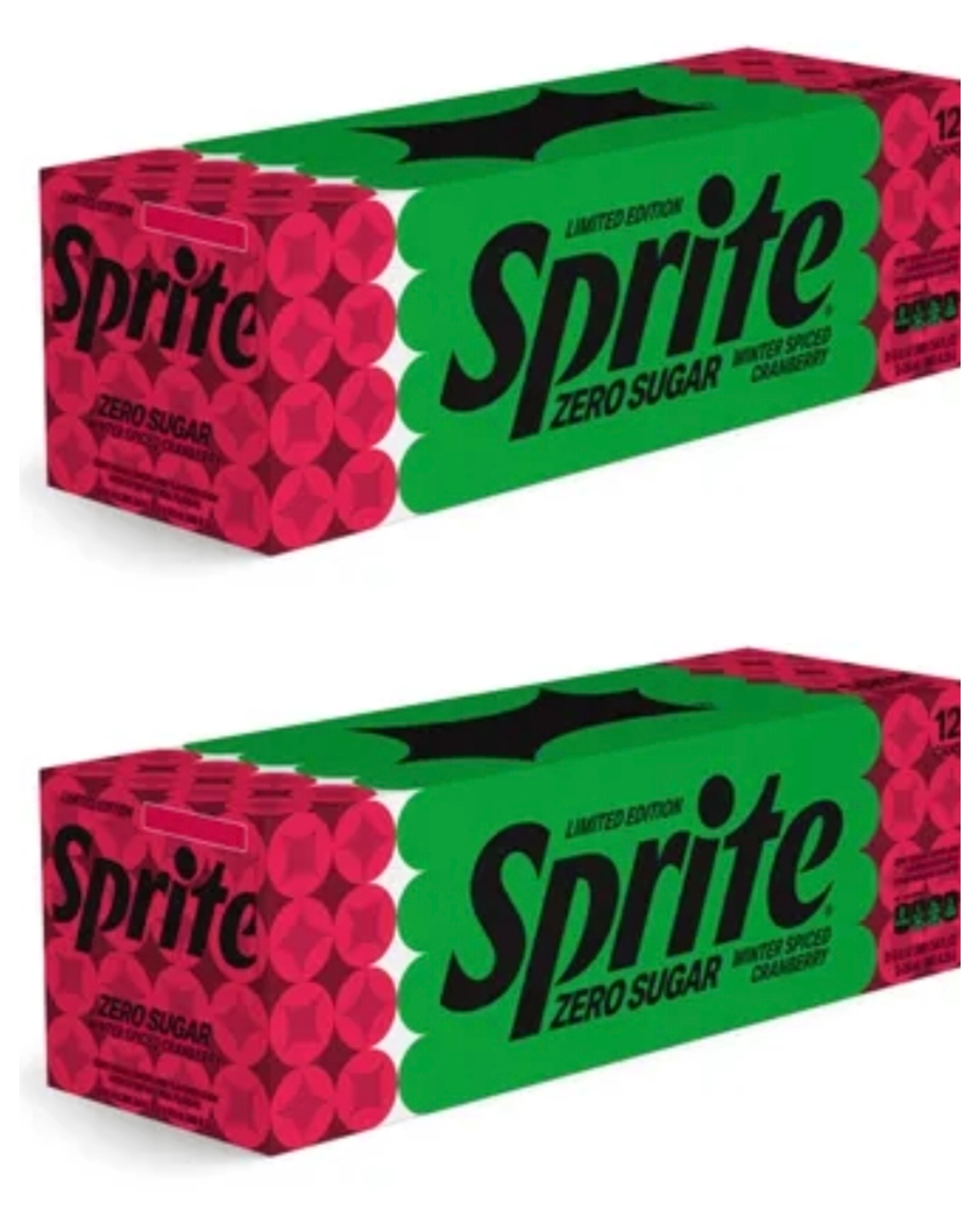 Sprite Zero Sugar Winter Spiced Cranberry Soda, 12 Fl oz, 24 Pack ...