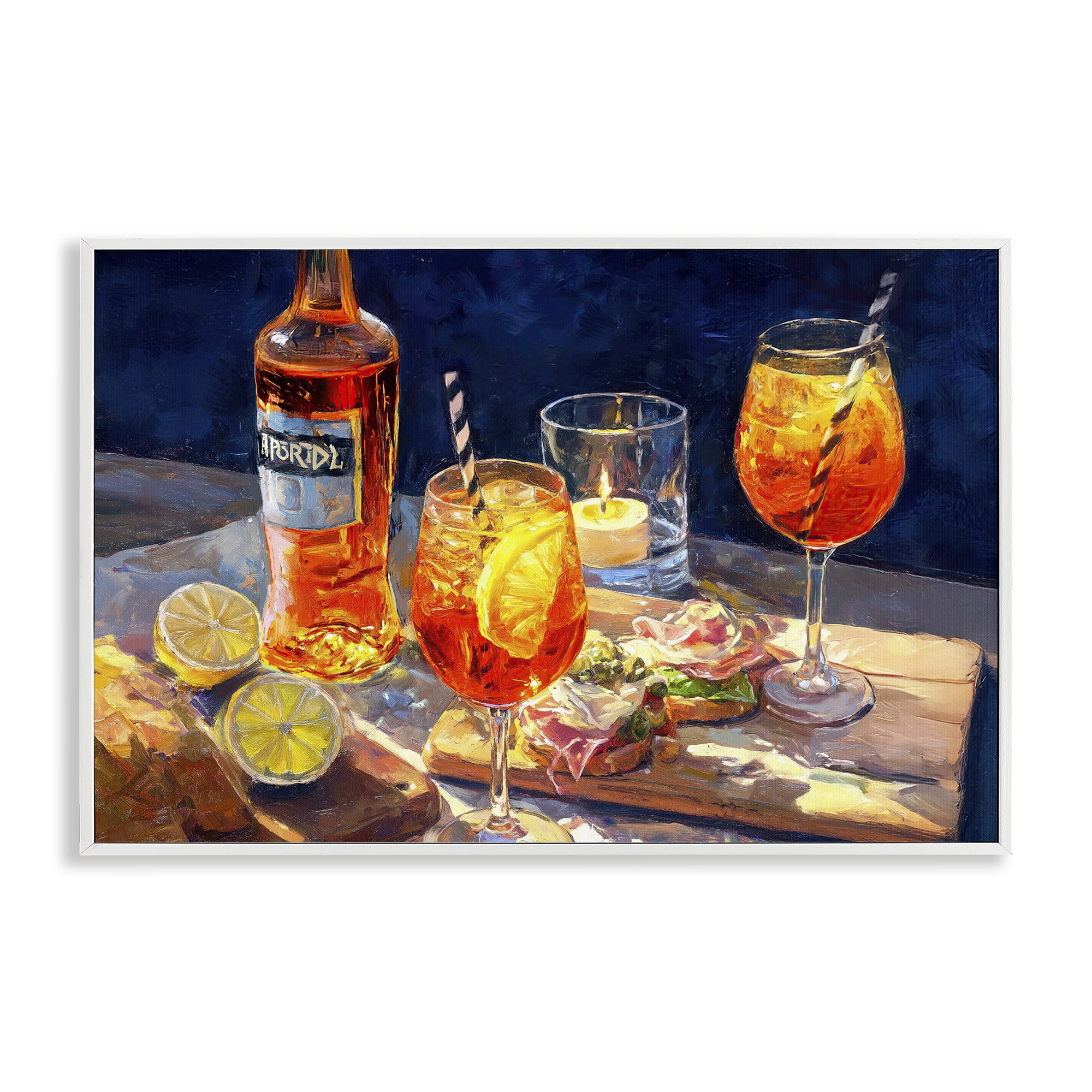 Sprits Table Still Life White Framed Giclee Art, design by Ziwei Li