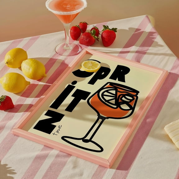 Spritz Cocktail Print Colorful Cocktail Illustration Bartender Wall Artcocktail Part Decor Party Time Wall Art Poster , Poster Print Only