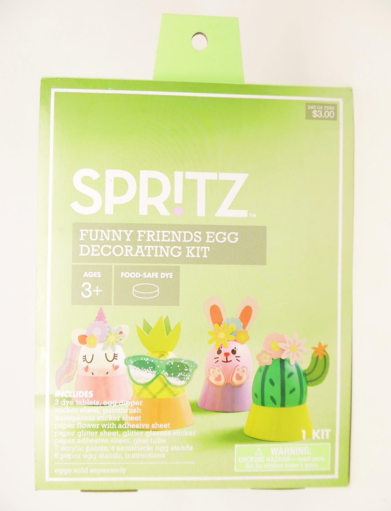 Spritz Funny Friends Easter Egg Decorating Kit with FoodSafe Dye for