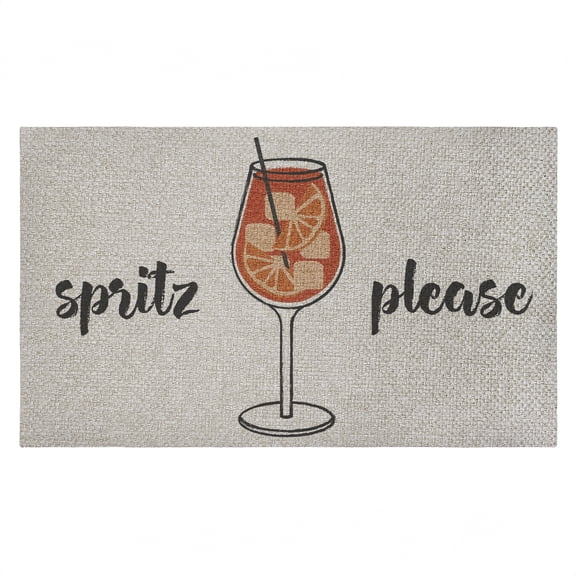 Spritz Please Kitchen Outdoor Door Mat, design by Lil' Rue, 18"x30"