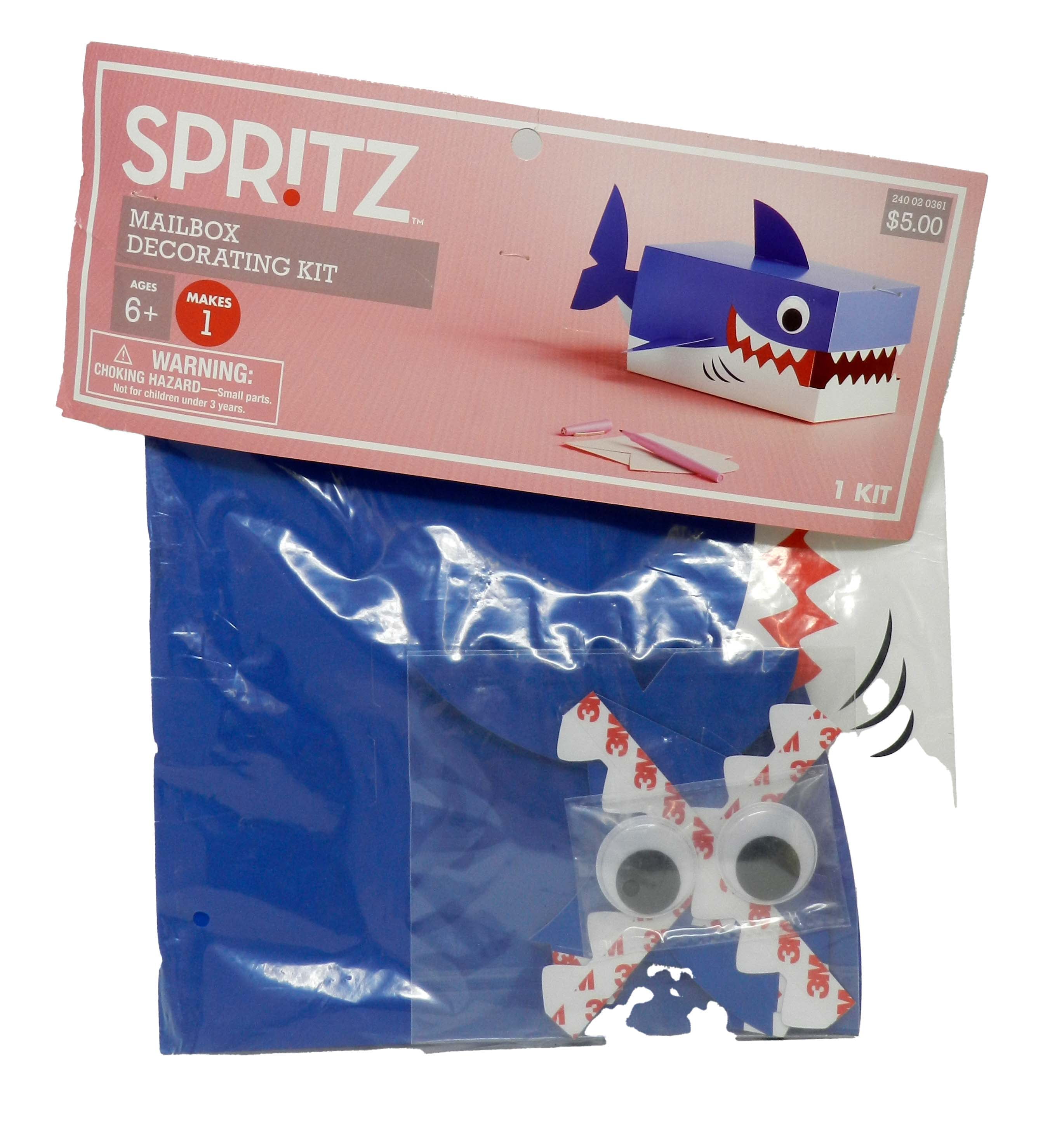 Spritz Shark Mailbox Decorating Kit 1 Count