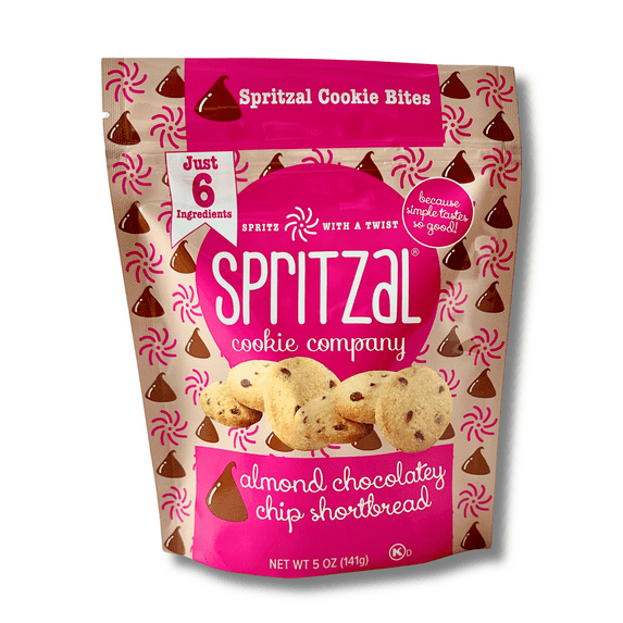 Spritzal Cookie Company Almond Chocolatey Chip Shortbread Cookie Bites 5 oz