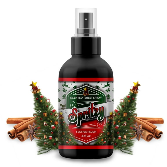 Spritzy Festive Flush Deodorizing Bathroom and Toilet Air Freshener Spray, 4oz, 1 Count