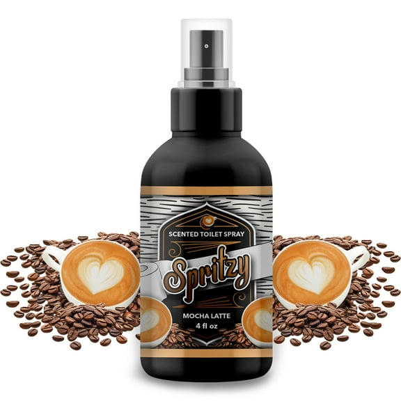 Spritzy Mocha Latte Deodorizing Bathroom and Toilet Air Freshener Spray, 4oz, 1 Count