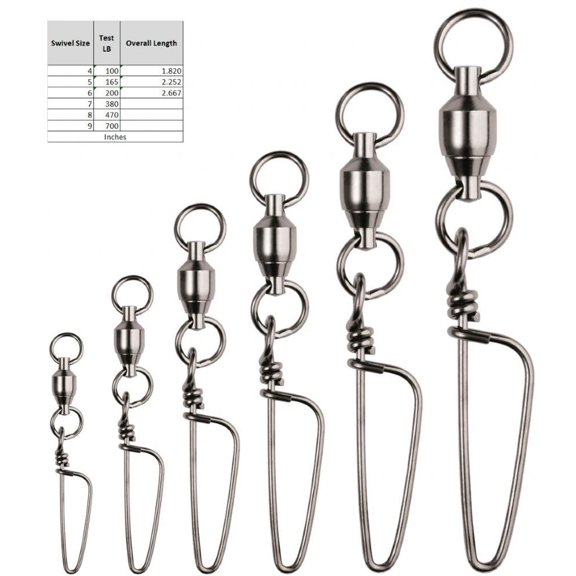 Spro Ball Bearing Swivel Coast Lock with 2 Welded Rings 2PK 7 Swivels