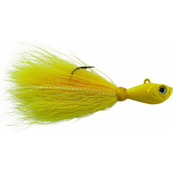 Spro Prime Bucktail Jig Yellow Fluke 1/4oz Lure SBTJY-1/4