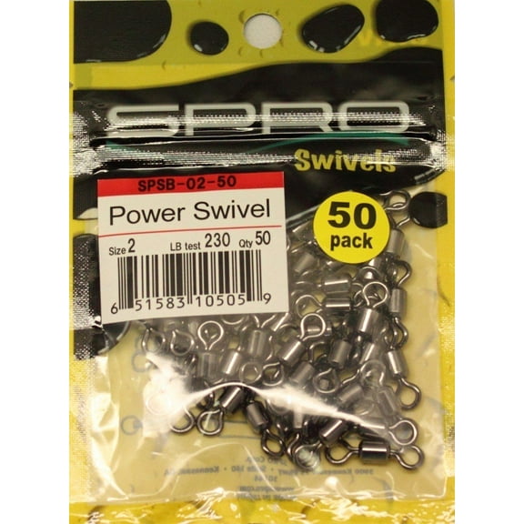 Spro SPSB-02-50 Black 230 lb Fishing Power Swivel