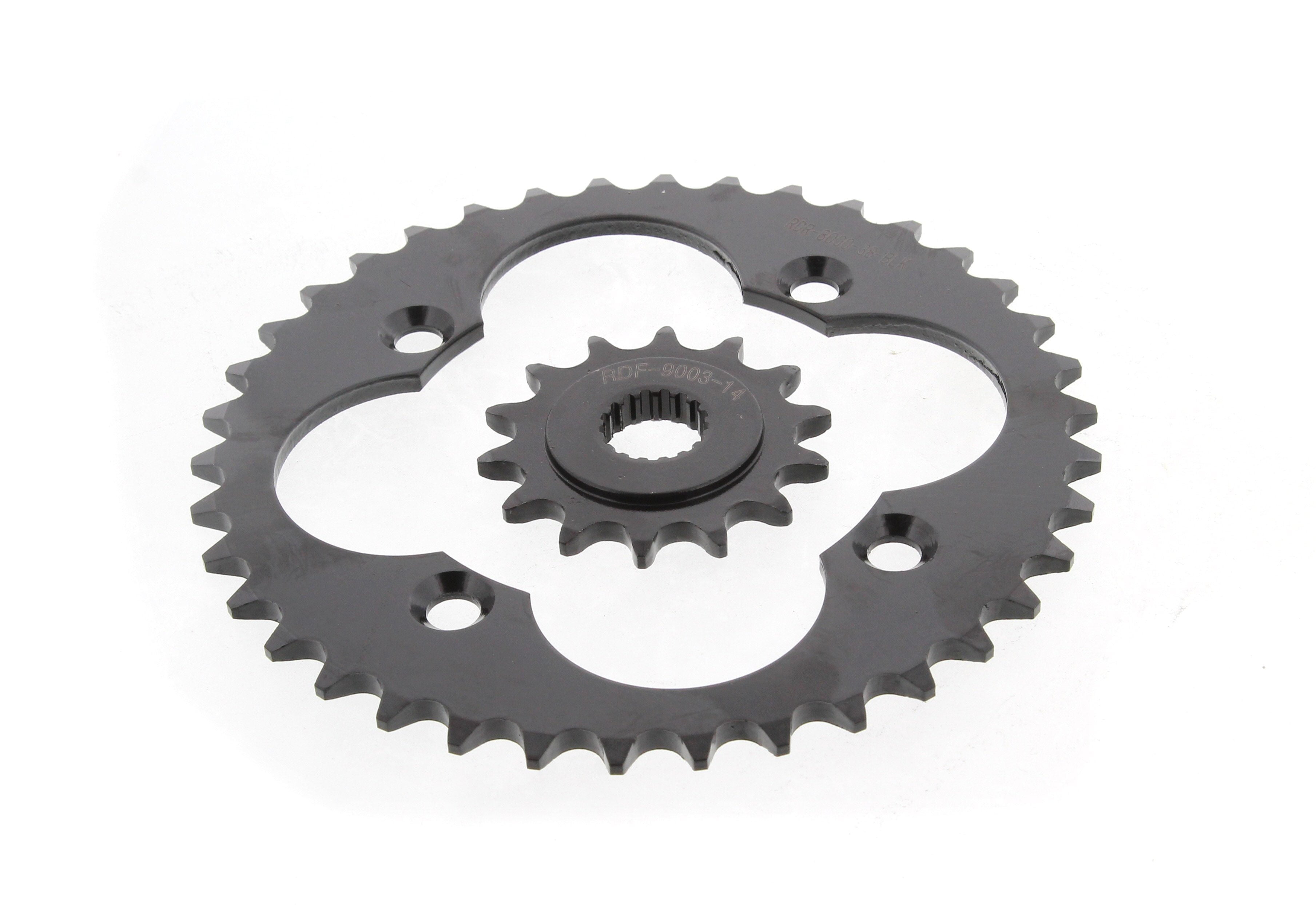 Sprockets fit Honda TRX450R 450R 2004 2005 14 Tooth Front & 38 Tooth