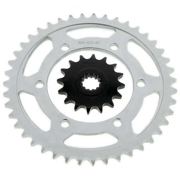 Sprockets for Yamaha FZ600 FZ-6 2004 - 2009 Front and Rear Sprockets 16/43