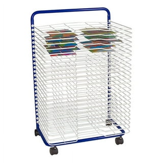 Art Drying Rack for Classroom Drying Rack，Art Drying Rack for Art Metal  Wire Work Display Rack, Art Carts with Wheels for Classroom Art Studios and