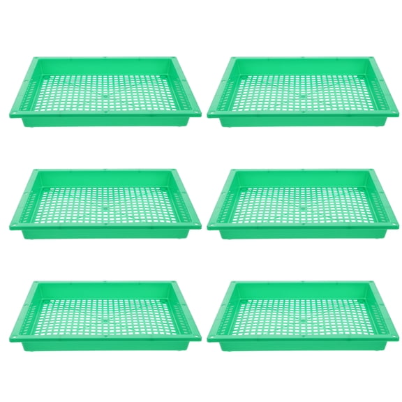 Sprout Tray 6 Pcs Planting Containers Greenhouse Growing Sprouting Indoor Pots for Plants Plastic Raw Material
