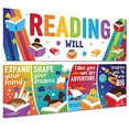 thumbnail interactive-video image 1 of Qilery 4 Pcs Reading Classroom Decorations Banner And Poster Set Classroom Reading Bulletin Board Banner Wall Poster For School Library Preschool... 1 of 9