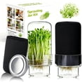 thumbnail image 1 of Sprouting Jar Kit Include 1000ml Sprouting Jar, Stand, Tray, Lid for Broccoli Microgreens Seeds, 1 of 9