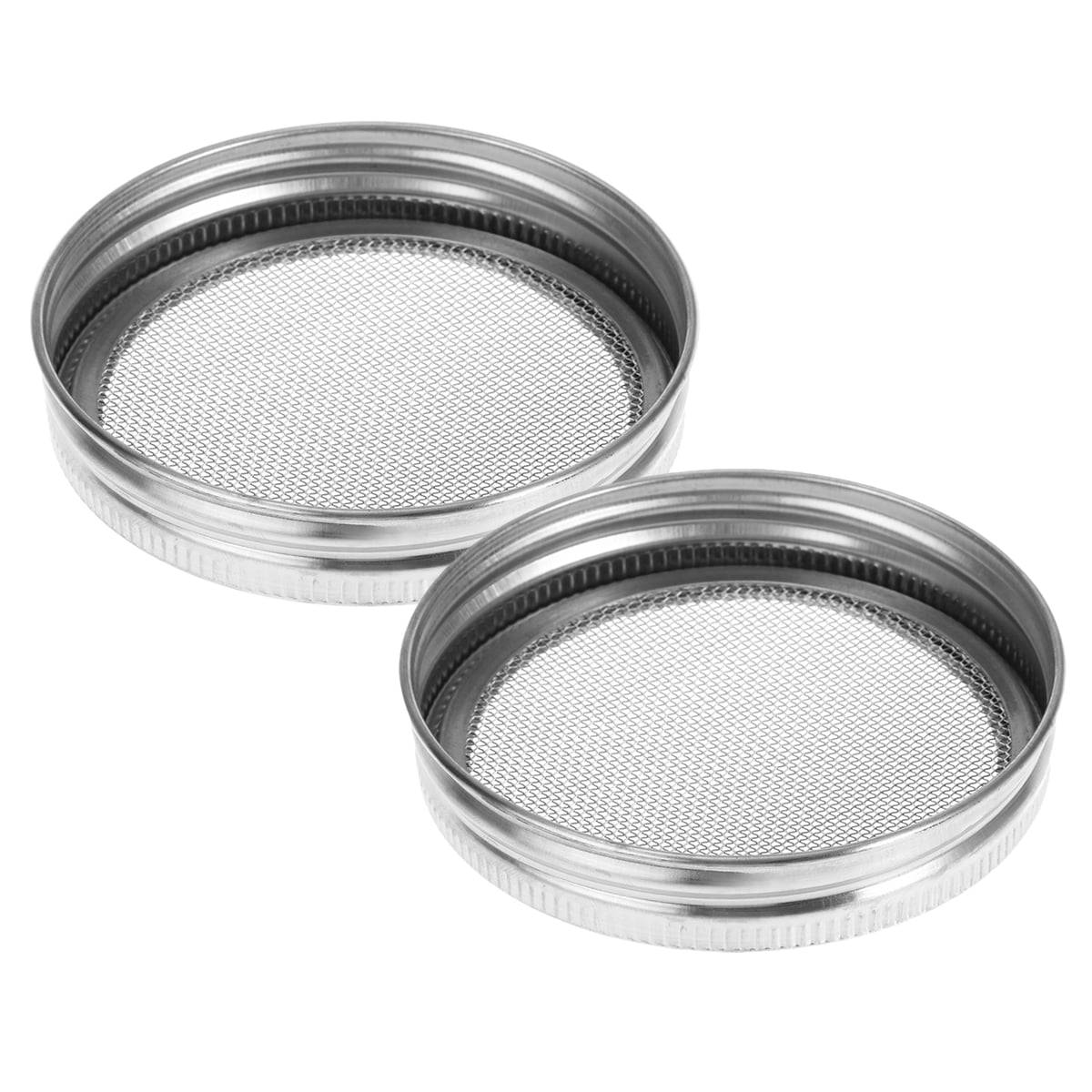 Sprouting Strainer Lid Mason Jar Caps Mesh 2 Pcs Cover Wide Mouth Bean