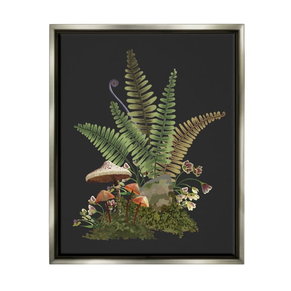 Sprouting Woodland Botanicals Botanical & Floral Graphic Art Luster Gray Framed Art Print Wall Art