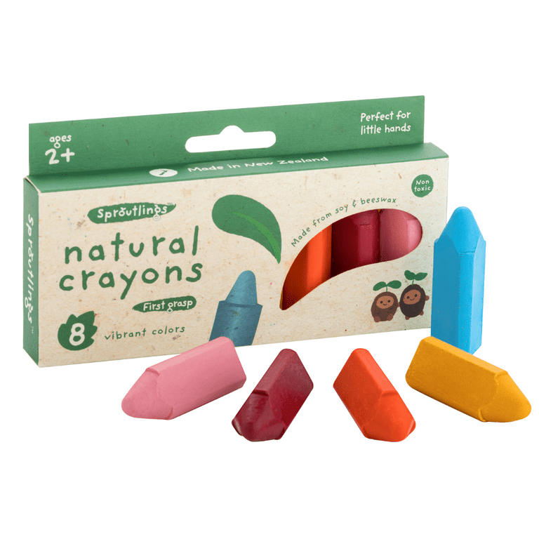 6-Piece Non-Toxic & Handmade Organic Beeswax Toddler Crayon Fingers –  Smilogy Organic Beeswax Crayons