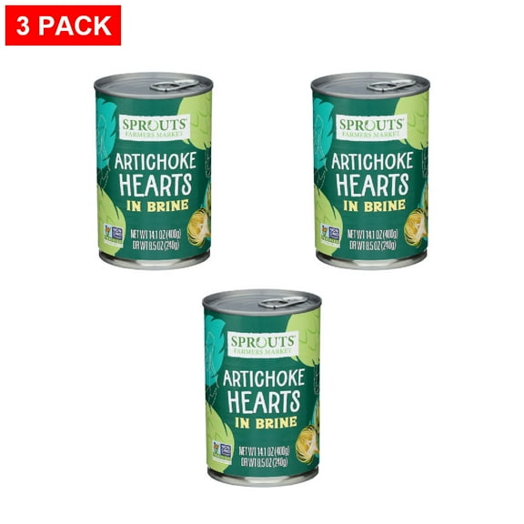 Sprouts Artichoke Hearts 14.1 oz can (Pack of 3)