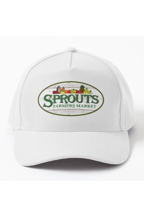 Sprouts Baseball Hat, Fresh Garden Greens Produce Graphic Design, Classic Everyday Cap