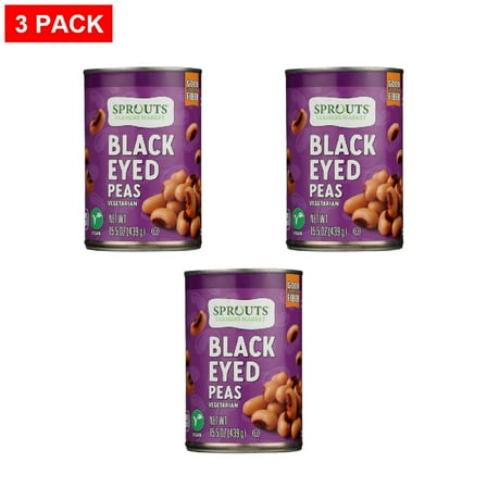 Sprouts Black Eyed Peas 15.5 oz (Pack of 3)