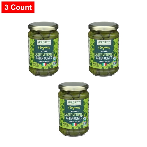 Sprouts Castelvetrano Pitted Green Olives - 4.6 oz - 3 Count