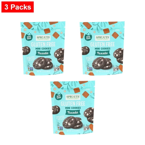 Sprouts Gluten Free Mini Tuxedo Cookies - 3.5 oz - 3 Packs