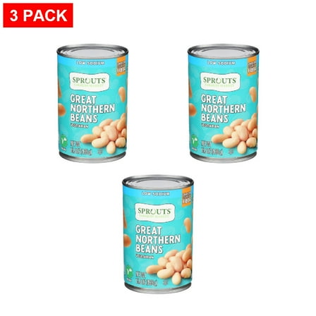 Sprouts Great Northern Beans 15 oz (Pack of 3)