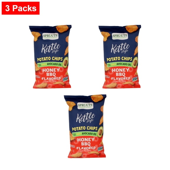Sprouts Honey BBQ Kettle Style Avocado Oil Potato Chips - 5 oz - 3 Packs
