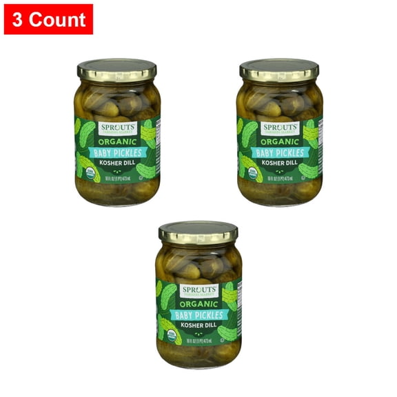 Sprouts Kosher Dill Baby Pickles - 16 fl oz - 3 Count