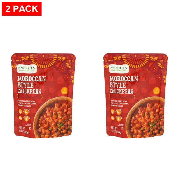 Sprouts Moroccan Style Chickpeas 10 oz (Pack of 2)