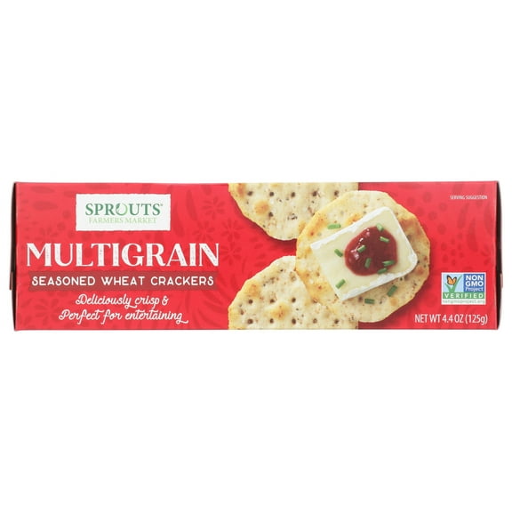 Sprouts Multi-Grain Wheat Crackers, 12 Pack, 4.4 OZ