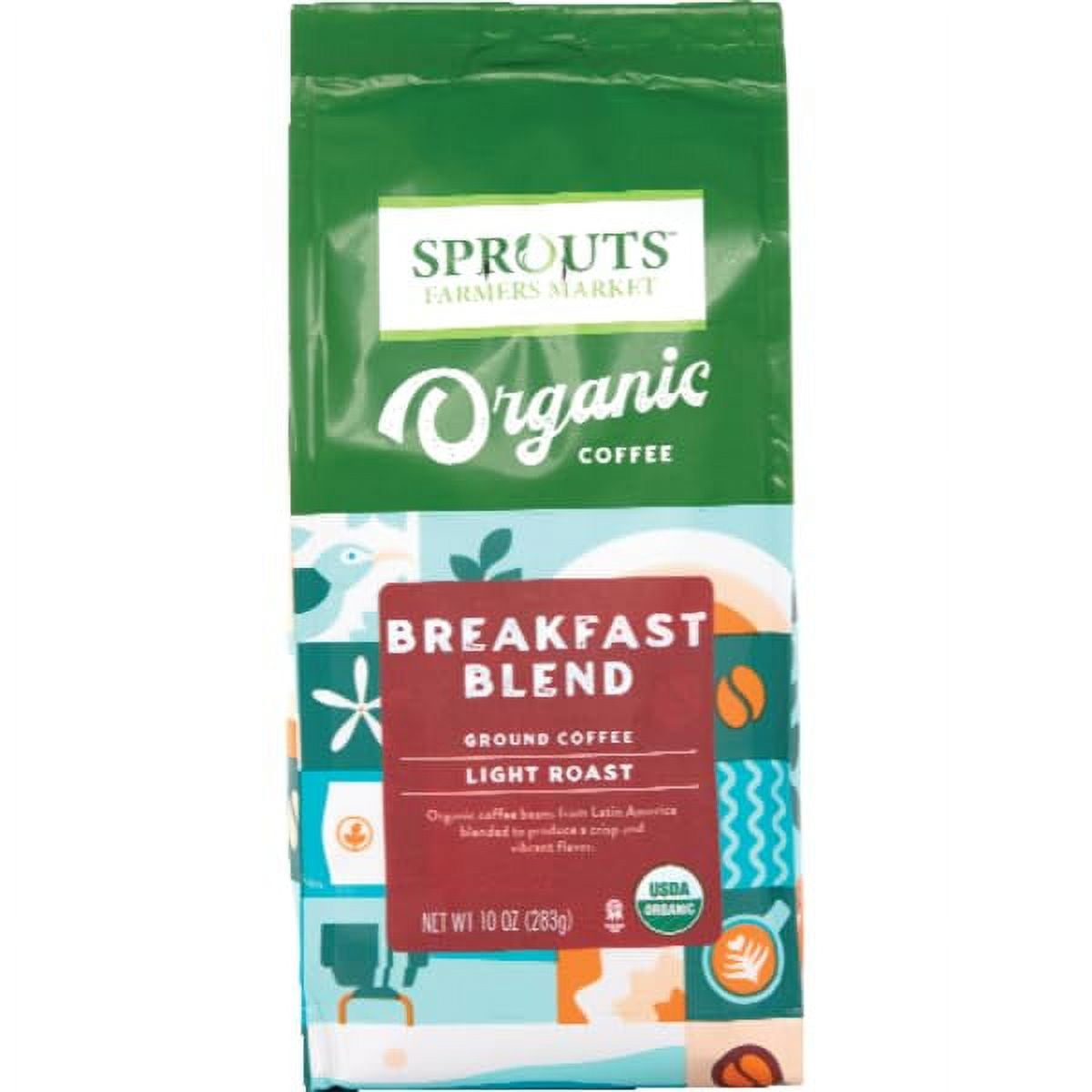 Sprouts Organic Breakfast Blend Light Roast Ground Coffee 10 oz