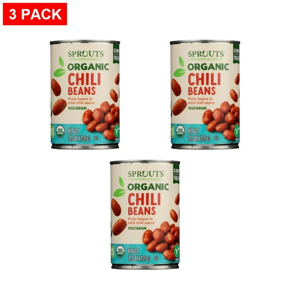 Sprouts Organic Chili Beans 15.5 oz (Pack of 3)