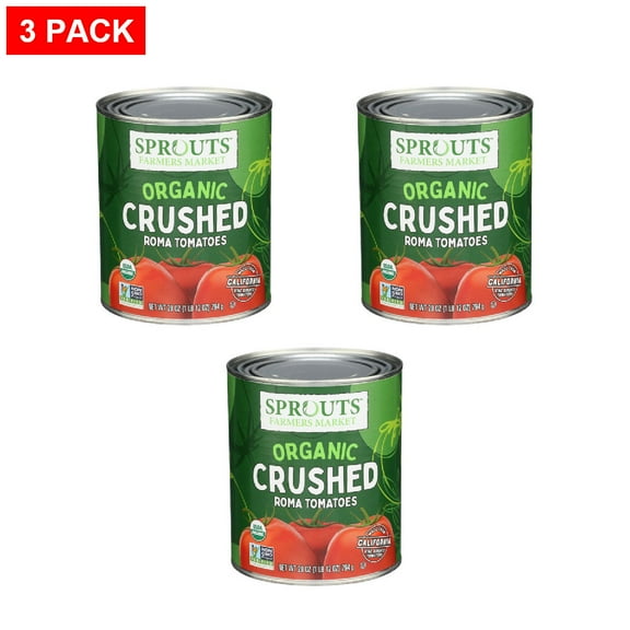 Sprouts Organic Crushed Tomatoes 28 oz (Pack of 3)